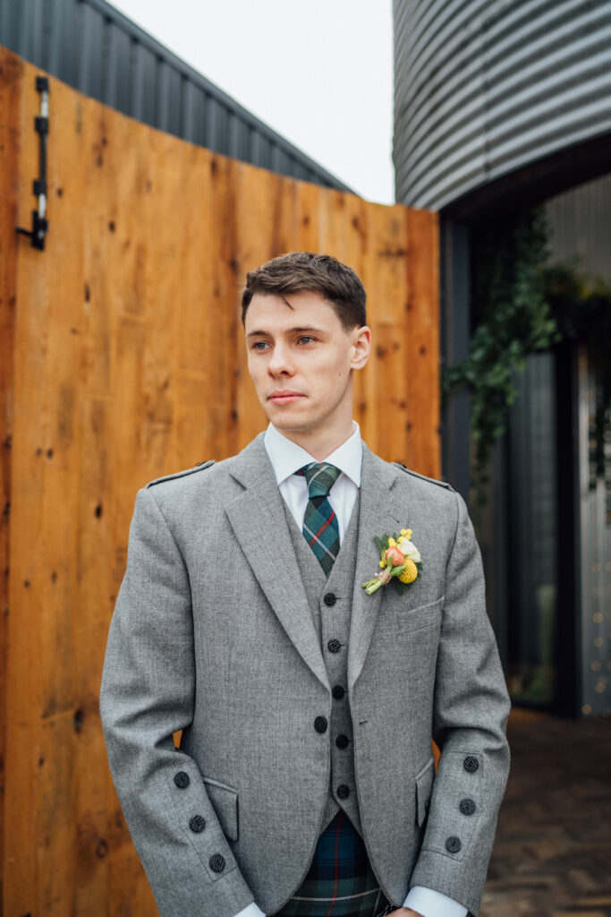 Cairns Farm Estate wedding groom portrait - Sarah Fulton Photography