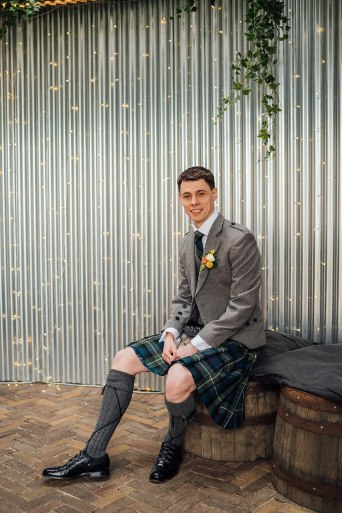 Cairns Farm Estate wedding groom portrait - Sarah Fulton Photography