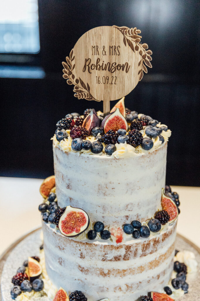 Fruit wedding cake at House for an Art Lover wedding